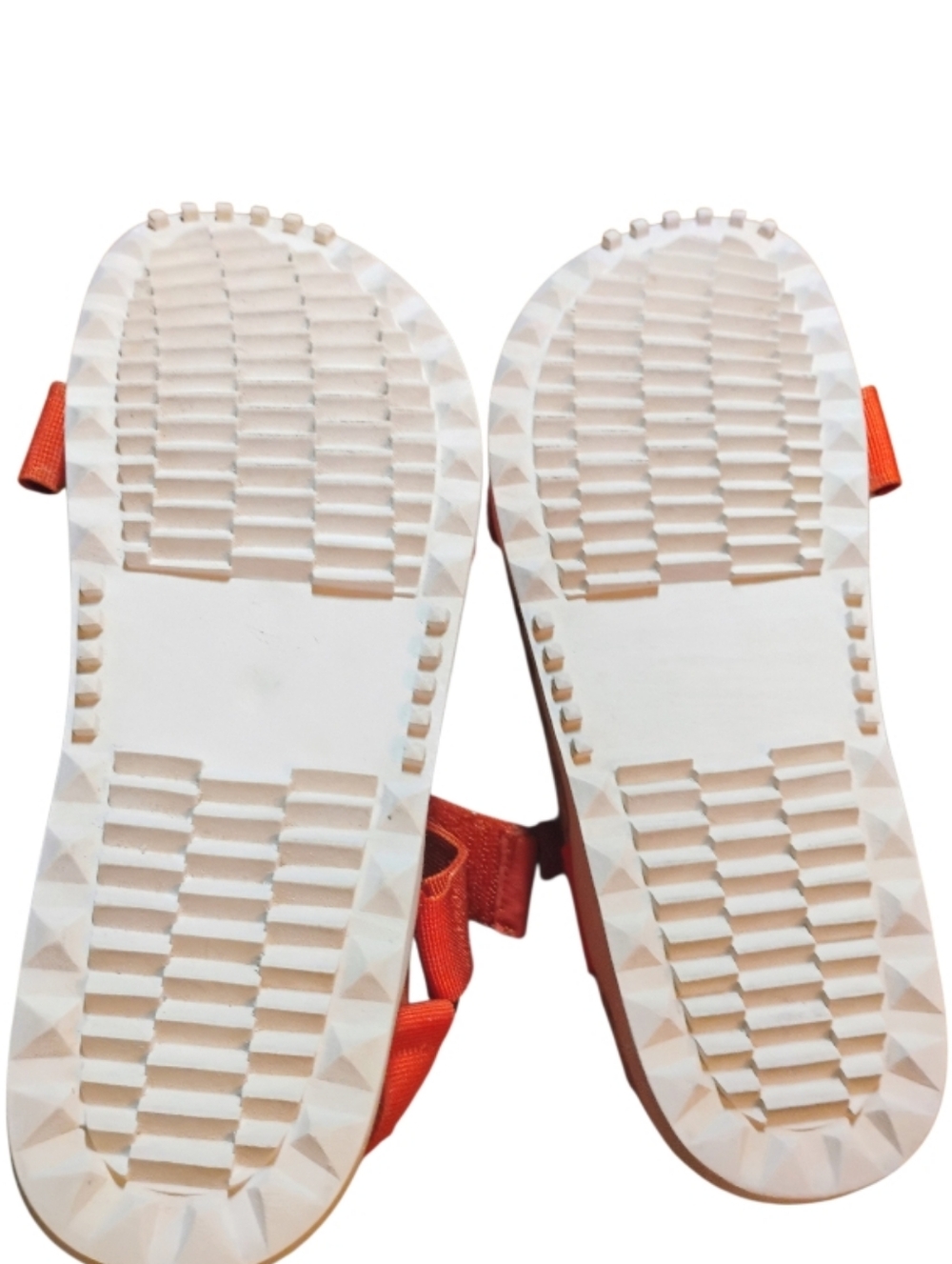 Silent D Women's Red Orange Strappy Platform Sandals. - Picture 3 of 4